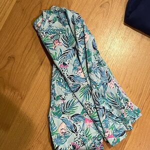 Lilly Pulitzer Kids Pajama Set - Blue and Pink Tropical Print